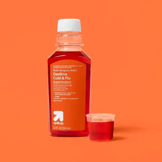 Daytime Cold & Flu Multi-symptom Relief Liquid - 12 fl oz - up&up&trade; image {1}