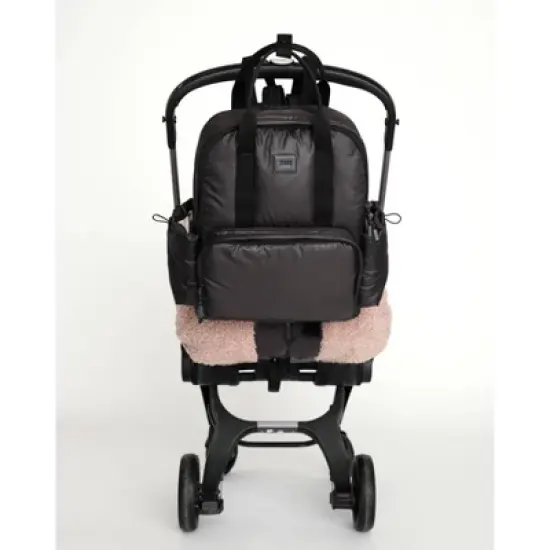 7am Enfant Diaper Bag Backpack with Portable Changing Pad - Water Resistant Shell - Black image {5}