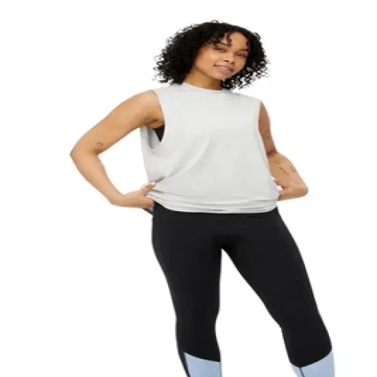 TomboyX Athletic Tank, Sleeveless Low Arm Opening, Mesh Panel Back (XS-6X) image {9}