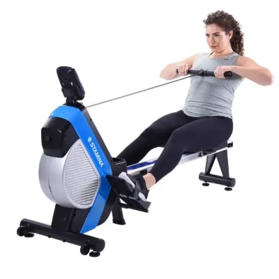 Stamina DT Plus Rowing Machine with Smart Workout App, No Subscription Required with Magnetic & Air Resistance with LCD Monitor image {3}