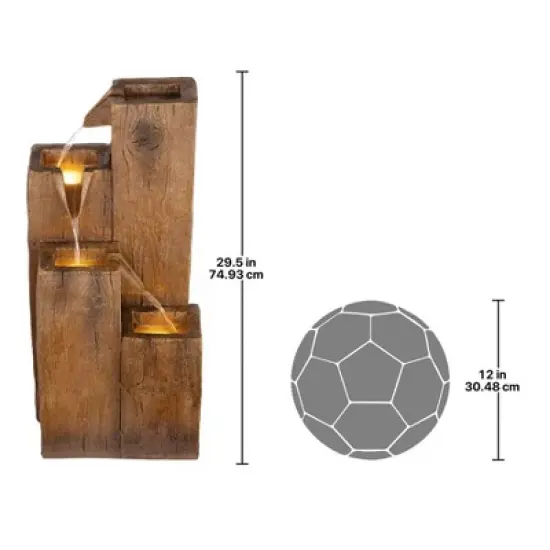 Design Toscano Old Trail Post Cascading Waterfall Garden Fountain image {7}