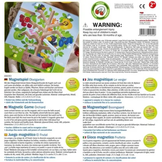 HABA Orchard Maze Magnetic Game Develops Fine Motor Skills & Color Recognition image {5}