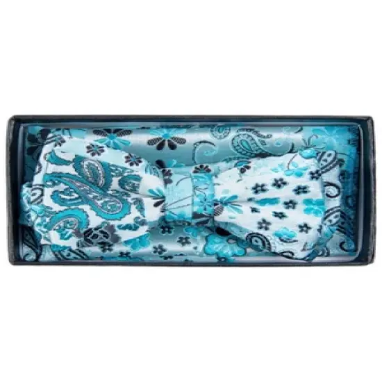 Young Boy's Fancy Pre-tied Adjustable Band Bow Tie With Hanky image {9}