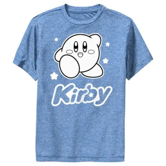 Boy's Nintendo Kirby Black and White Portrait Performance Tee image {3}