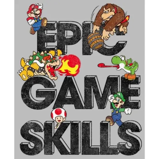 Boy's Nintendo Mario Bros. Epic Game Skills T-Shirt image {1}