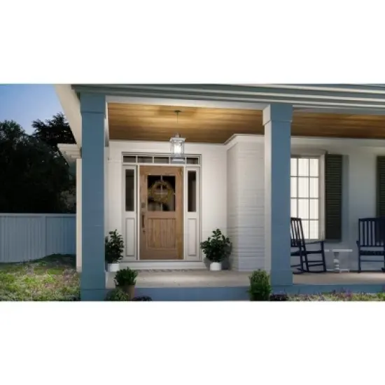 Urban Ambiance Luxury Colonial Outdoor Pendant Light,  21"H x 9"W,  Stainless Steel Finish, UHP1221 image {1}