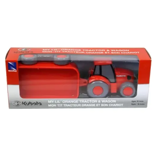 New Ray Kubota My Lil' Orange Tractor and Wagon Set SS-33023 image {1}