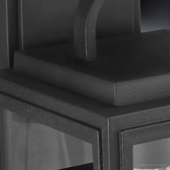 Urban Ambiance Luxury Farmhouse Outdoor Wall Sconce 11.875''H x 5.5''W,  Midnight Black Finish,  Macon Collection, UHP1385 image {5}