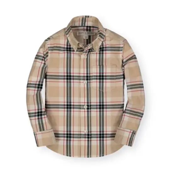 Hope & Henry Boys' Poplin Button Down Shirt, Kids image {9}