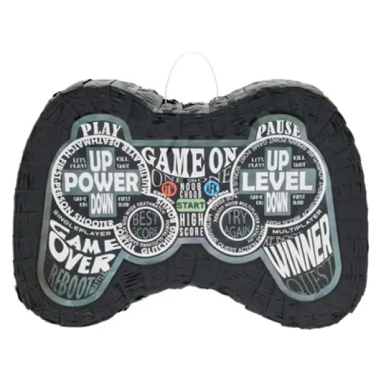 Blue Panda Small Video Game Controller Pinata for Gamer Birthday Party Decorations, 16.5x11x3 in image {3}