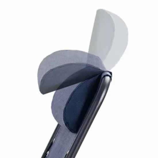 Costway Folding Zero Gravity Rocking Chair Rocker Porch Outdoor Patio Headrest Blue image {8}