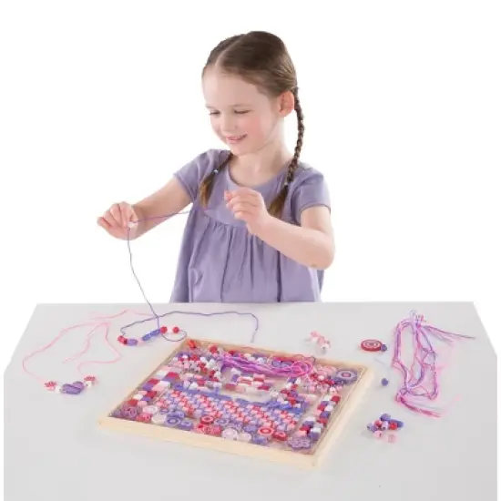 Melissa & Doug Deluxe Collection Wooden Bead Set With 340+ Beads for Jewelry-Making image {2}