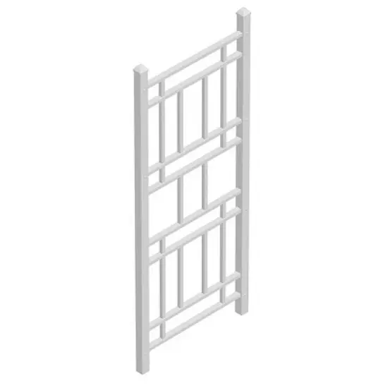 Dura-Trel Wellington 28"x75" Indoor Outdoor Garden Trellis Plant Support for Vines & Climbing Plants, Flowers, & Vegetables w/Ground Stakes White image {6}