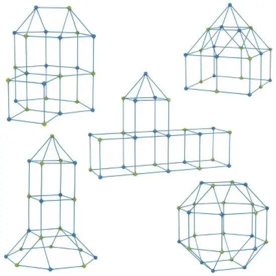 Nothing But Fun Toys Light Up Fort with LED Light - 85 Pieces image {1}
