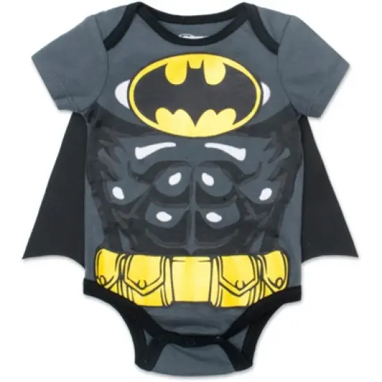 DC Comics Justice League Batman Baby Cosplay Bodysuit and Cape Newborn to Infant  image {5}