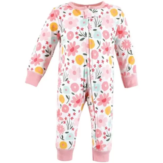 Hudson Baby Infant Girl Cotton Sleep and Play, Floral image {2}