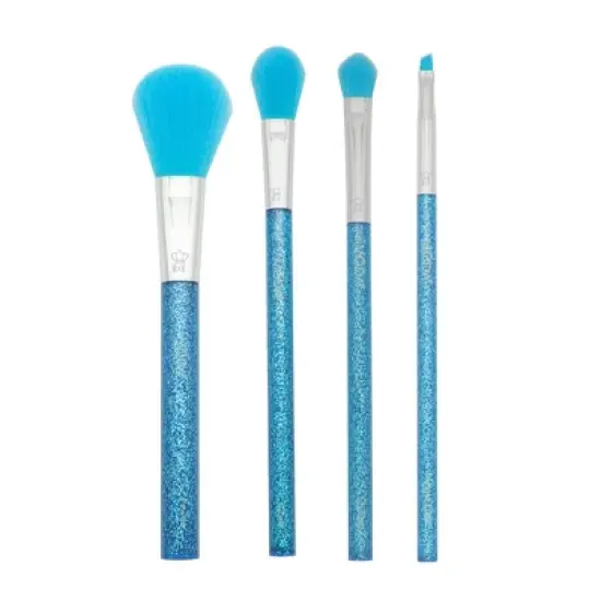 MODA Brush Neon Blue Glitter Face Makeup Brush Kit - 4pc image {5}