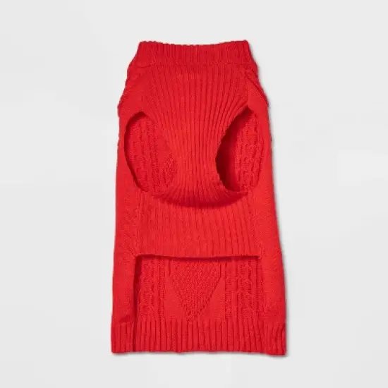 Gingerbread Playhouse Red Knit Cat and Dog Sweater - Wondershop&trade; image {2}