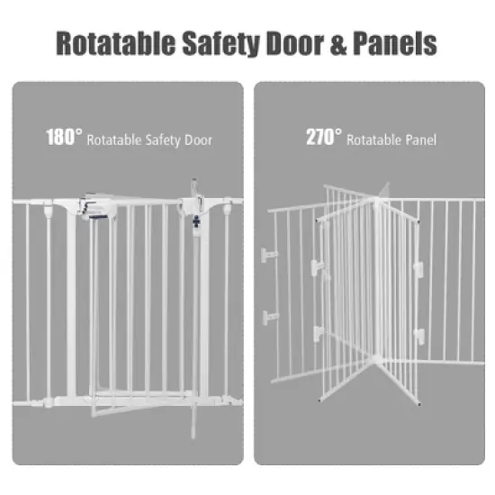 Fireplace Fence Safety Fence Hearth Gate BBQ Metal Fire Gate Pet White image {6}