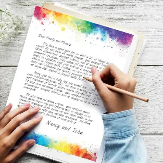 Great Papers Rainbow Burst Everyday Letterhead Multicolored 50 Sheets/Pack (2025014) image {2}