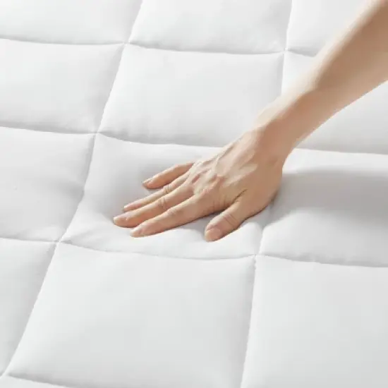 INFURNIC Mattresses Overfilled Deep Pocket Mattress Pad Full, Cool and Comfortable with Silky Feel and Noiseless Design, White, 75"*54"*0.8" image {4}