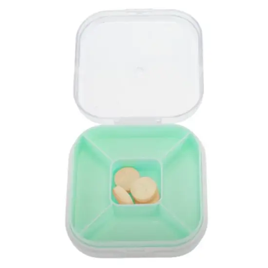 Unique Bargains 5 Grid Portable Pill Case 1 Pc image {1}