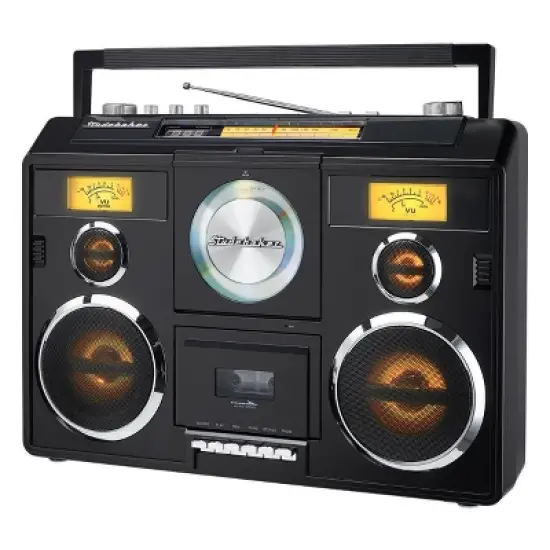 Studebaker SB2140 Sound Station Portable Stereo Boombox with Bluetooth, CD, AM/FM Radio and Cassette Player/Recorder image {5}