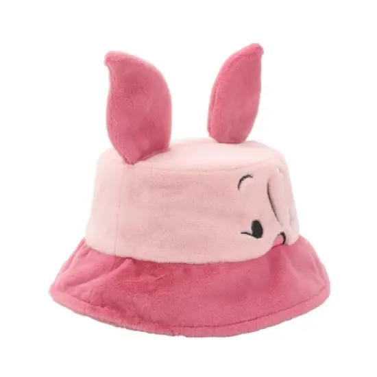 Winnie The Pooh Piglet Pink Short Faux Fur Bucket Hat image {2}