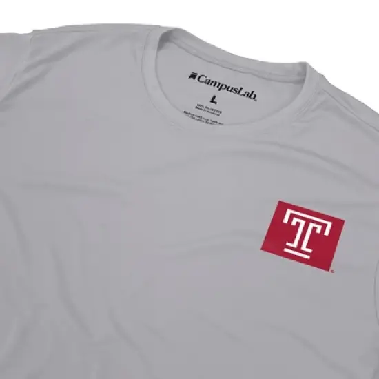 Men's Temple University Men's Sport Active T-Shirt Left Chest Logo image {3}