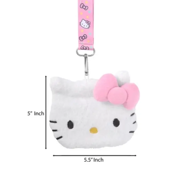 Sanrio Hello Kitty Coin Purse ID Holder Travel Lanyard image {6}
