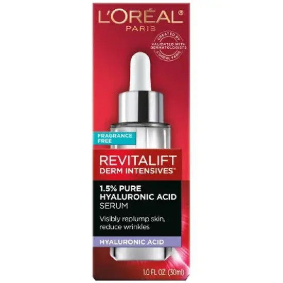 L'Oreal Paris Revitalift Derm Intensives Hyaluronic Acid Serum - 1 fl oz image {1}