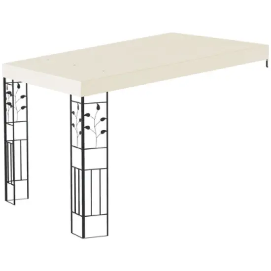 Outsunny 10' x 10' Outdoor Pergola Canopy, Metal Patio Canopy with Drainage Holes for Backyard, Garden, Porch image {7}