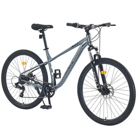 RISOKEYS 27.5 Inch Adult Mountain Bicycle,Wheels Front Suspension Mountain Trail Bike,Steel Frame & 8 Speed Dual Disc Brake for Commuter City, image {6}