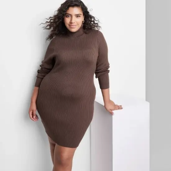 Women's Long Sleeve Bodycon Mini Sweater Dress - Wild Fable&trade; image {4}
