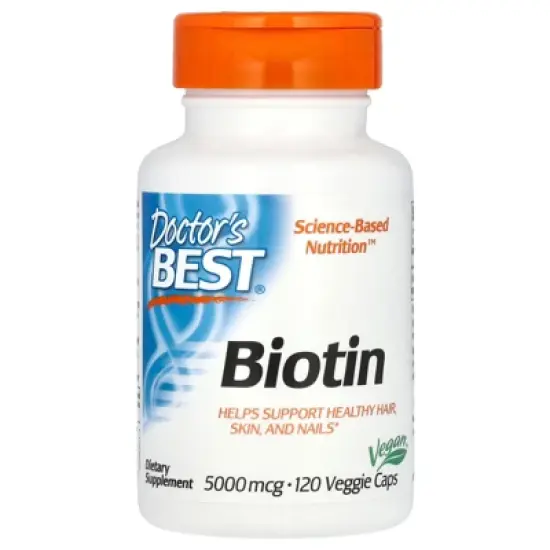 Doctor's Best Biotin, 5,000 mcg,  120 Veggie Caps image {3}