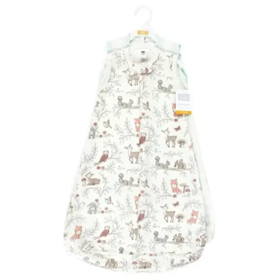 Hudson Baby Infant Girl Cotton Long-Sleeve Wearable Sleeping Bag, Sack, Blanket, Girl Woodland Pals Sleeveless image {1}