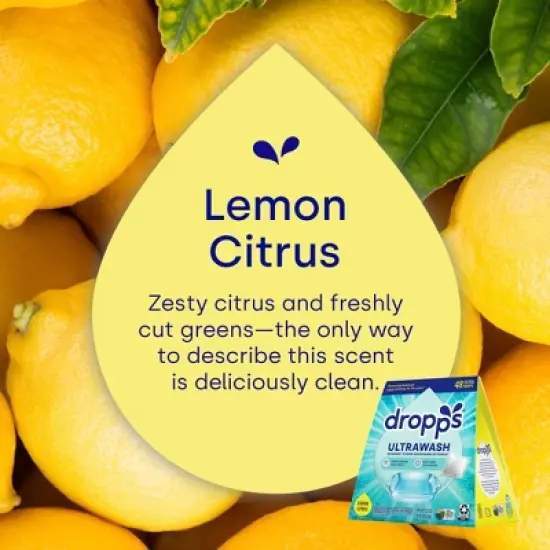 Dropps Dish UltraWash Biobased Detergent Pods - Lemon Citrus - 48ct image {6}