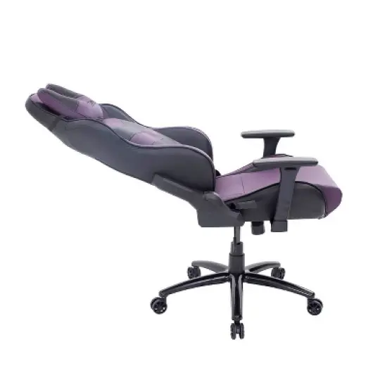 Ergonomic High Back Racer Style Video Gaming Chair Purple/Black - Techni Sport image {11}