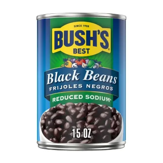 Bush's Reduced Sodium Black Beans - 15oz image {10}