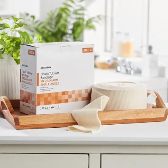 McKesson Spandagrip Cotton-Poly Blend Elastic Tubular Support Bandage Beige NonSterile Size C 2-3/4 Inch X 11 Yard 1 Ct image {4}