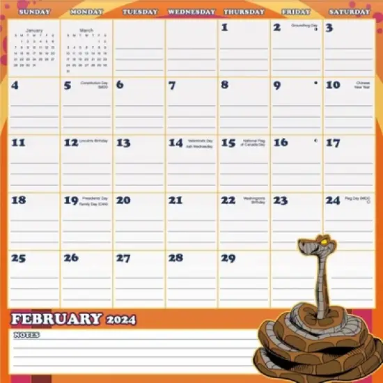 Trends International Inc. 2023-24 Wall Calendar 12"x12" Disney Classics Magnetic image {2}