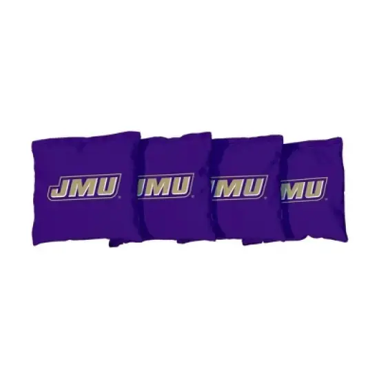 NCAA James Madison Dukes Corn-Filled Cornhole Bags Purple - 4pk image {1}