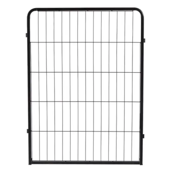 JOMEED Indoor and Outdoor Metal 16-Panel, 31" High Collapsible Dog Pet Playpen Kennel with Integrated Lockable Entry and Exit Door, Black image {3}