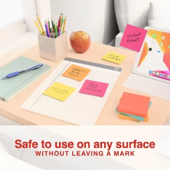 MyOfficeInnovations Stickies Standard Notes 3" x 3" Assorted 100 Sh./Pad 24 Pads/PK 24295902 image {2}