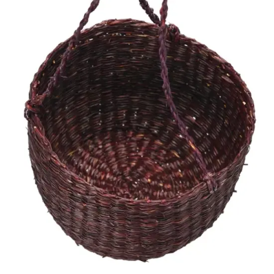 Storied Home Hand-Woven Hanging Seagrass Basket/Planter image {6}