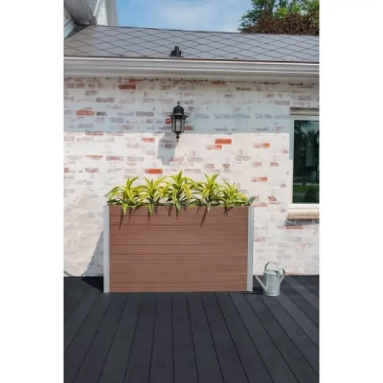Vita 59" Wide Urbana Parklette Vinyl Planter Box: UV & Weather-Resistant, Rectangular image {4}