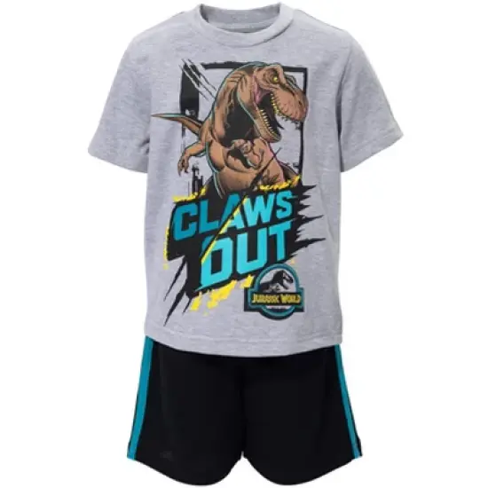Jurassic World Dinosaur Athletic Graphic T-Shirt Mesh Shorts Outfit Set Toddler image {3}