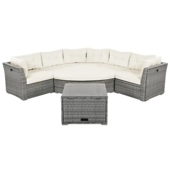 9-Piece Outdoor Patio Sectional Sofa Set with Coffee Table, Free Combination image {2}