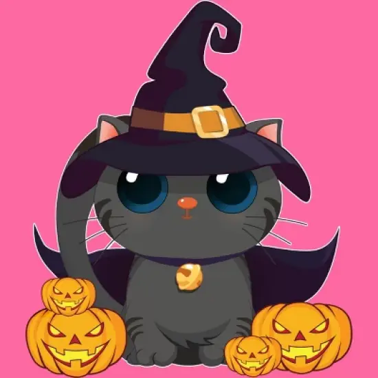 Women's Design By Humans Black Cat With Jack O Lantern Halloween Shirt By thebeardstudio Racerback Tank Top image {1}