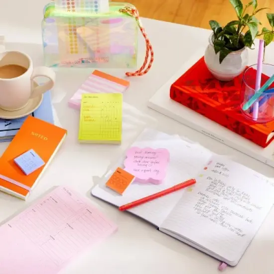 Noted by Post-it Mini List Notes, Purple & White Sticky Notes: To Do List, Post Its, Office Supplies, 4 x 9 Inches image {7}